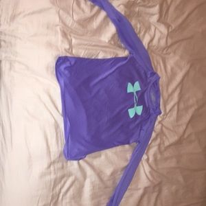BLUE AND PURPLE UNDER ARMOUR SHIRT
